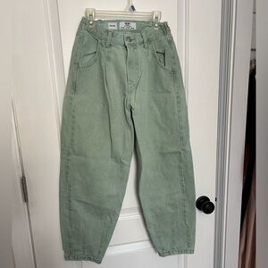 Berksha Balloon Denim Jeans Size 00 Light Blue Green